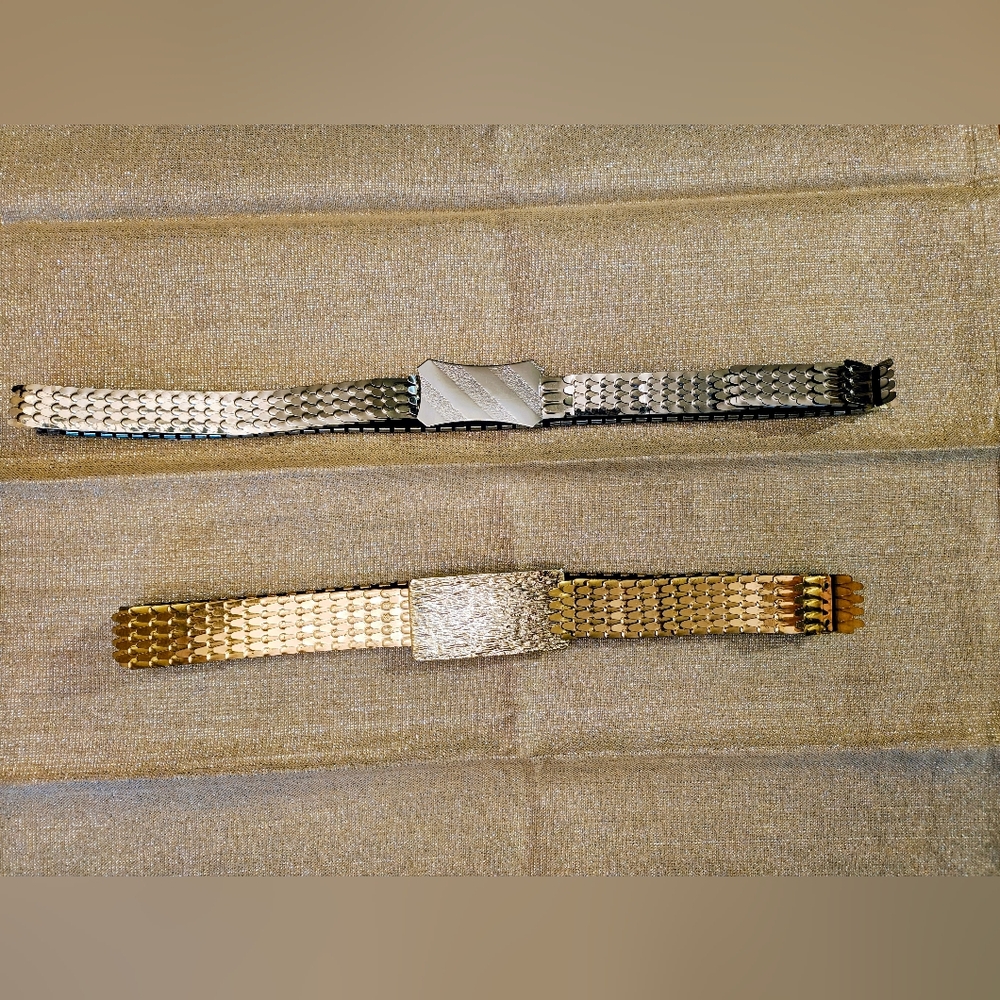 Bundle of Vintage Stretchy Metal Snake Scale Belts